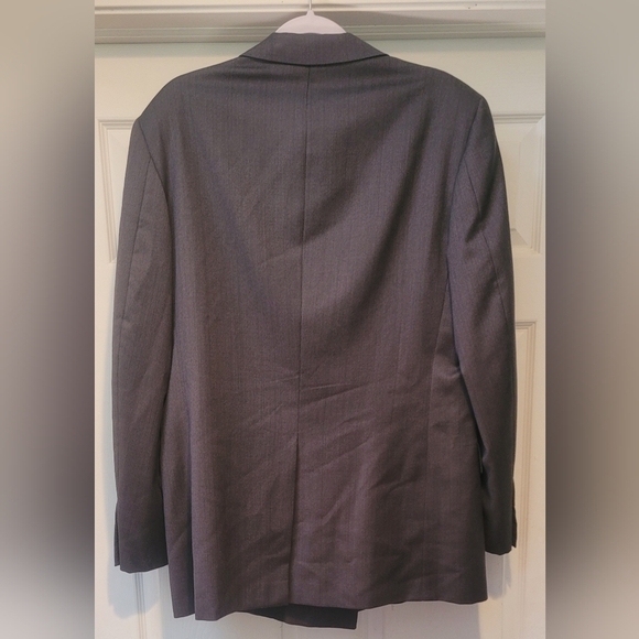 Men's Hickey Freeman 100% Wool Boardroom Jacket Size 42L Dark Charcoal Gray NICE - Picture 5 of 14